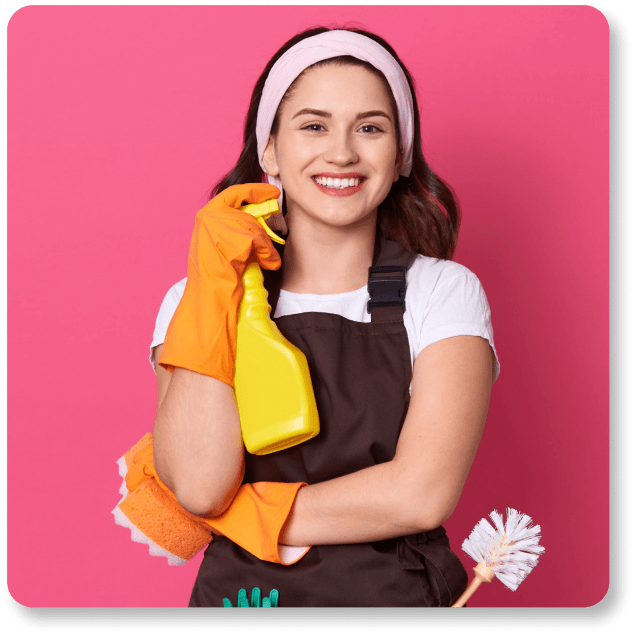 Mundoria cleaner with spray bottle and brush